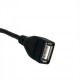 Кабель-подовжувач USB 0.25 м Extradigital Black, кутовий (KBU1794)