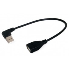 Кабель-подовжувач USB 0.25 м Extradigital Black, кутовий (KBU1794)