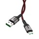 Кабель USB <-> microUSB, Hoco Gusto, Black, 1.0 м, 4A (U68)