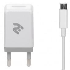 Сетевое зарядное устройство 2E, White, 1xUSB, 2.1A + кабель USB - microUSB (2E-WC1USB2.1A-CM)