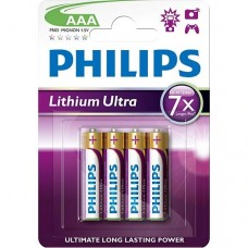 Батарейка AAA (FR03), лужна, Philips Lithium Ultra, 4 шт, 1.5V, Blister (FR03LB4A/10)