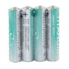 Батарейка AAA (R03), солевая, Titanum, 4 шт, 1.5V, Shrink