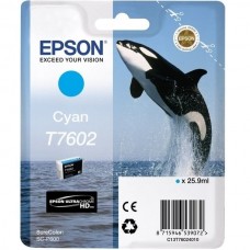 Картридж Epson T7602, Cyan, 25.9 мл (C13T76024010)