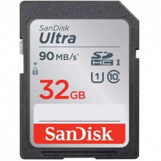 Карта пам'яті SDHC, 32Gb, Class10 UHS-I, SanDisk Ultra, до 80 MB/s (SDSDUNR-032G-GN6IN)