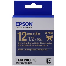 Картридж Epson LK4HKK, Blue/Gold, 12 мм/5 м, сатинова (текстильна) стрічка (C53S654002)