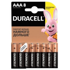 Батарейка AAA (LR03), лужна, Duracell Duralock Basic, 8 шт, 1.5V (MN2400 8BL)