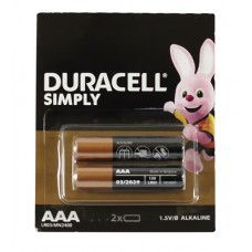 Батарейка AAA (LR03), щелочная, Duracell Duralock Basic, 2 шт, 1.5V, Blister (MN2400 2BL)