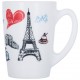 Набір чашок Luminarc New Morning Love Paris, 320 мл, 2 шт, для кави/чаю, скло (P9812)