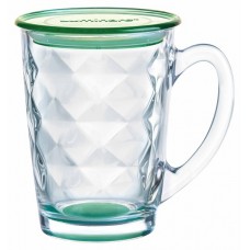 Чашка Luminarc New Morning Diamond Green, 320 мл, стекло, с крышкой (P8098)
