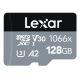 Карта памяти microSDXC, 128Gb, Class 10 UHS-I U3 V30 A2, Lexar 1066x, SD адаптер (LMS1066128G-BNAAG)