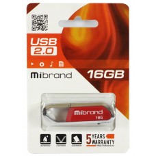 USB Flash Drive 16Gb Mibrand Aligator, Dark Red (MI2.0/AL16U7DR)