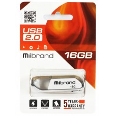 USB Flash Drive 16Gb Mibrand Aligator, White (MI2.0/AL16U7W)