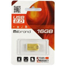 USB Flash Drive 16Gb Mibrand Hawk, Gold (MI2.0/HA16M1G)