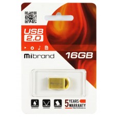 USB Flash Drive 16Gb Mibrand lynx, Gold (MI2.0/LY16M2G)