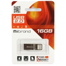 USB Flash Drive 16Gb Mibrand Shark Silver (MI2.0/SH16U4S)