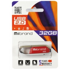 USB Flash Drive 32Gb Mibrand Aligator Dark Red (MI2.0/AL32U7DR)