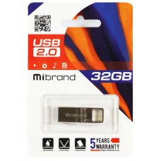 USB Flash Drive 32Gb Mibrand Shark Silver (MI2.0/SH32U4S)