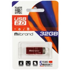 USB Flash Drive 32Gb Mibrand Chameleon, Red (MI2.0/CH32U6R)