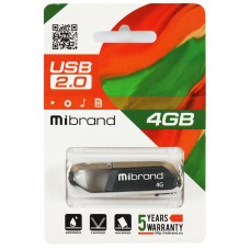 USB Flash Drive 4Gb Mibrand Aligator Grey (MI2.0/AL4U7G)
