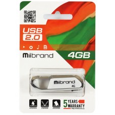 USB Flash Drive 4Gb Mibrand Aligator White (MI2.0/AL4U7W)
