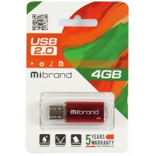 USB Flash Drive 4Gb Mibrand Cougar, Red (MI2.0/CU4P1R)