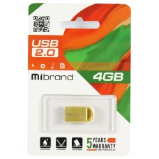 USB Flash Drive 4Gb Mibrand lynx, Gold (MI2.0/LY4M2G)