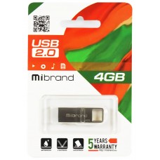 USB Flash Drive 4Gb Mibrand Shark, Silver (MI2.0/SH4U4S)