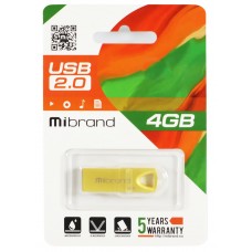 USB Flash Drive 4Gb Mibrand Taipan, Gold (MI2.0/TA4U2G)