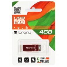 USB Flash Drive 4Gb Mibrand Сhameleon, Red (MI2.0/CH4U6R)