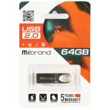 USB Flash Drive 64Gb Mibrand Irbis Silver (MI2.0/IR64U3S)