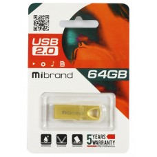 USB Flash Drive 64Gb Mibrand Taipan Gold (MI2.0/TA64U2G)