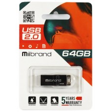USB Flash Drive 64Gb Mibrand Сhameleon Black (MI2.0/CH64U6B)