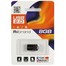 USB Flash Drive 8Gb Mibrand Hawk Black (MI2.0/HA8M1B)