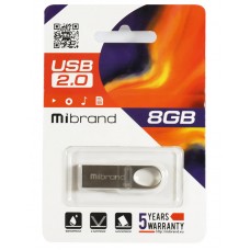 USB Flash Drive 8Gb Mibrand Irbis, Silver (MI2.0/IR8U3S)
