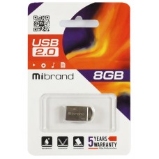 USB Flash Drive 8Gb Mibrand lynx, Silver (MI2.0/LY8M2S)