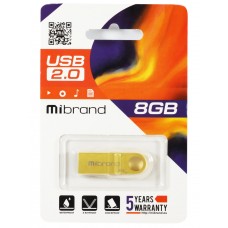 USB Flash Drive 8Gb Mibrand Puma, Gold (MI2.0/PU8U1G)