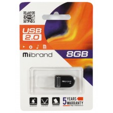 USB Flash Drive 8Gb Mibrand Scorpio, Black (MI2.0/SC8M3B)