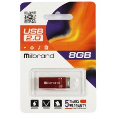 USB Flash Drive 8Gb Mibrand Сhameleon Red (MI2.0/CH8U6R)
