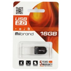 USB Flash Drive 16Gb Mibrand Scorpio, Black (MI2.0/SC16M3B)