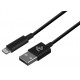 Кабель USB <-> Lightning, 2E, Black, 1м, 2.4A (2E-CCLAB-BL)