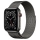 Apple Watch Series 6 44mm 4G Graphite Stainless Steel Case With Graphite Milanese Loop (M09J3)