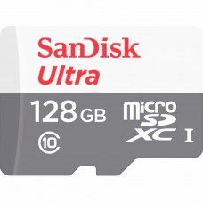 Карта пам'яті microSDXC, 128Gb, Class10 UHS-I, SanDisk Ultra A1, без адаптера (SDSQUNR-128G-GN6MN)