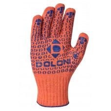 Перчатки трикотажные, универсальные, Долони, оранжевые