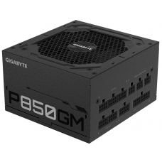 Блок живлення 850W, Gigabyte P850GM, Black, модульний, 120 мм (HYB), Active PFC, 80+ Gold (GP-P850GM)