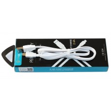 Кабель USB <-> microUSB, Celebrat, White, 1 м, 2.1A (CB-02m)