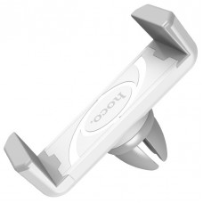 Автотримач для телефону Hoco CPH01 White, затискач, кріплення дефлектор повітроводу
