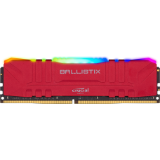 Пам'ять 8Gb DDR4, 3000 MHz, Crucial Ballistix RGB, Red (BL8G30C15U4RL)
