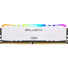 Пам'ять 8Gb DDR4, 3000 MHz, Crucial Ballistix RGB, White (BL8G30C15U4WL)