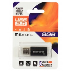USB Flash Drive 8Gb Mibrand Cougar, Black (MI2.0/CU8P1B)