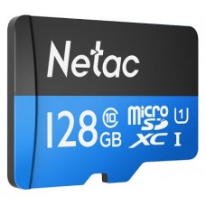 Карта пам'яті microSDXC, 128Gb, Class10 UHS-I, Netac P500, SD адаптер (NT02P500STN-128G-R)